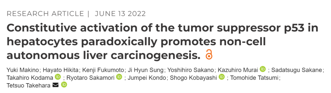 Cancer Research：基因组守护者的叛变：最强抑癌基因p53，竟会促进肝癌发展