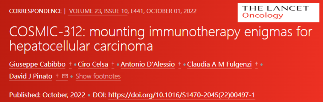Lancet Oncol：COSMIC-312——肝癌免疫治疗之谜