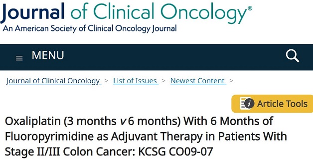 J Clin Oncol：卡培他滨加用奥沙利铂可作为II-III期结直肠癌的替代辅助治疗