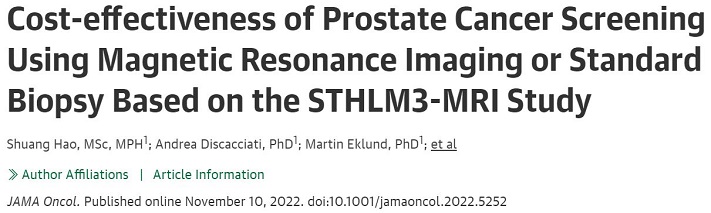 JAMA Oncol：采用MRI+活检进行前列腺癌筛查的成本-效果比